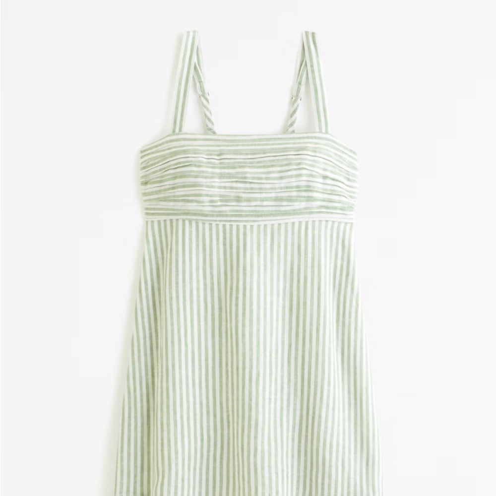 Striped Green and White romper